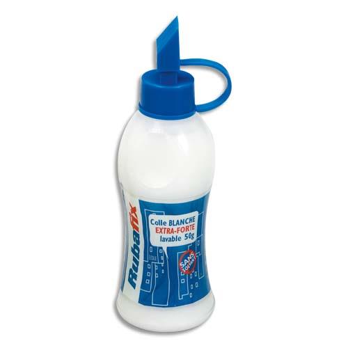 Flacon de colle blanche extra forte Rubafix 50g avec embout etaleur