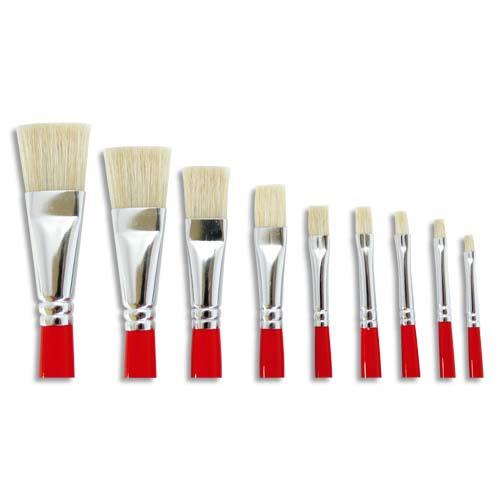 Brosse plate en soie de porc n°8