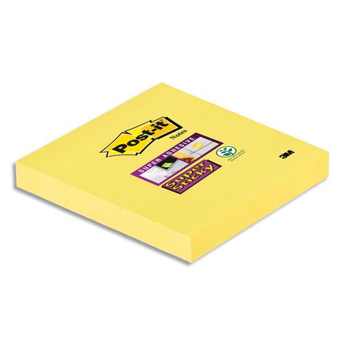Notes Post it Supersticky - 76 x 76 mm - bloc de 90 feuilles - jaune