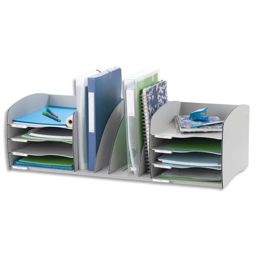 Organiseur de bureau Evolution Fast Paperflow- gris - 79,5 x 24,5 x 34 cm