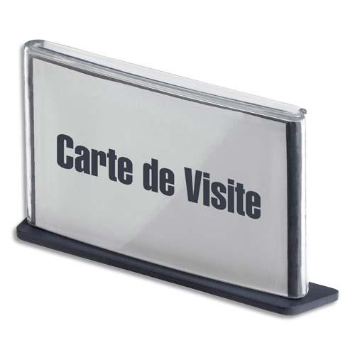 Porte carte de visite 3 en 1 Fast - bureau ou plaque de porte ou banniere - coloris anthracite