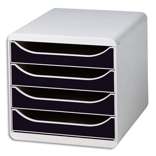 Caisson de classement a 4 tiroirs Big Box - gris/noir