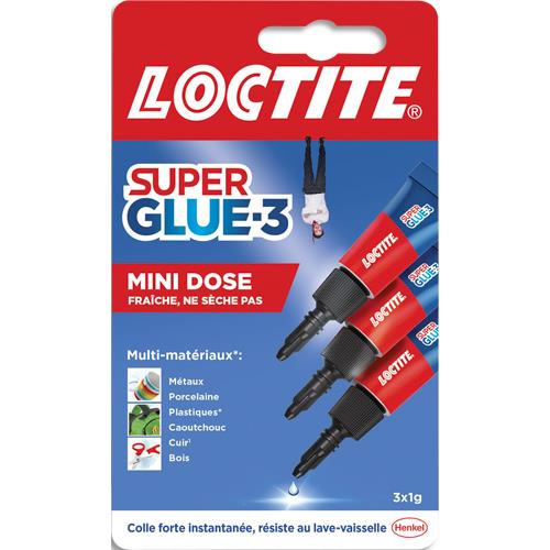 Superglue 3 - colle liquide instantannee - lot de 3 x 1 grammes