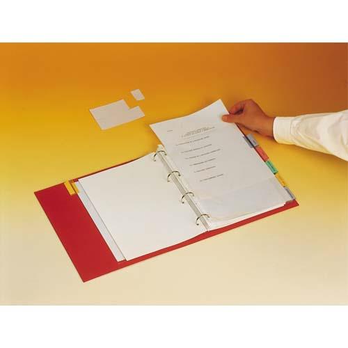 Pochettes intercalaires 6 positions a onglets - polypropylene 9/100e - perforation universelle