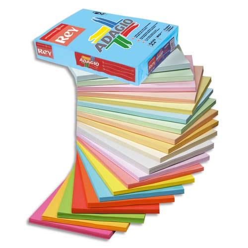 Ramette de 500 feuilles papier couleur Adagio copieur laser jet d encre - 80 g - A4 - gris