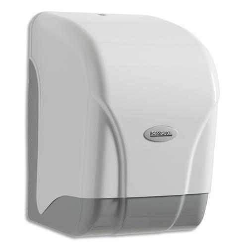 Distributeur d essuie-mains a devidage central Oleane - transparent blanc