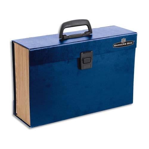 Trieur malette Fellowes - 21compartiments - structure carton, poignee de transport, fermoir plastique - coloris kraft