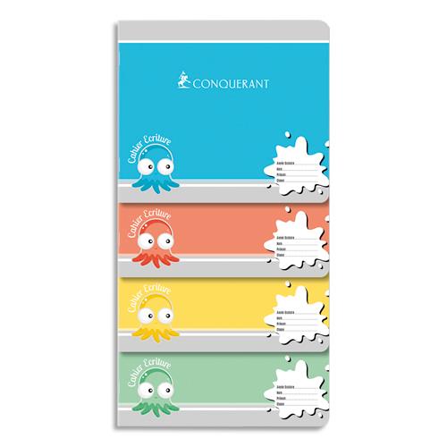 Cahiers Conquerant 7 Maternelle - 17x14,7cm a l italienne - 24 pages double ligne 5mm
