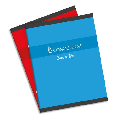 Cahiers de textes Conquerant 7 - 17x22 cm - 124 pages - petits carreaux 5x5