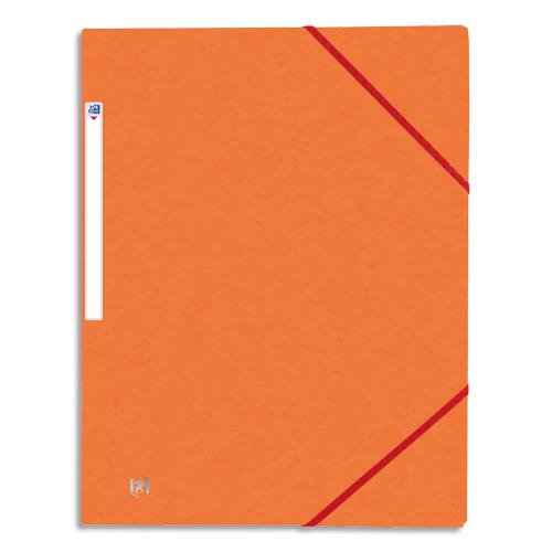 <strong>Chemises</strong> a 3 rabats elastiques / carte lustree /Orange Ecole
