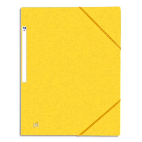 <strong>Chemises</strong> a 3 rabats elastiques / carte lustree / Jaune Ecole