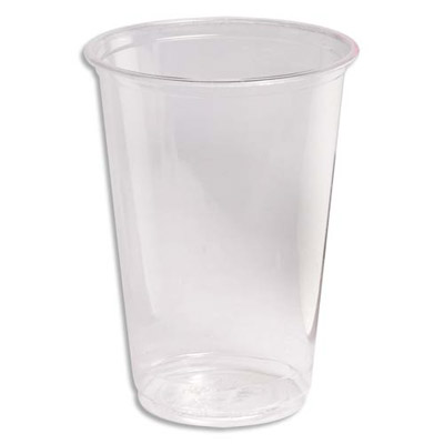 Gobelets en plastique biodegradable - transparent - 20 cl - sachet de 100