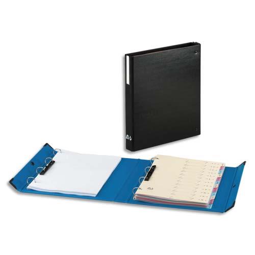 Classeur Innovation IN40D d Arianex - double mecanisme 4 anneaux en D - pour format A4 - fermeture pression - noir