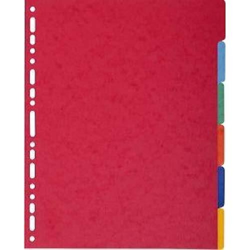 Intercalaires touches neutres - carte lustree 5/10e - format A4+ - perforation universelle - jeu de 6