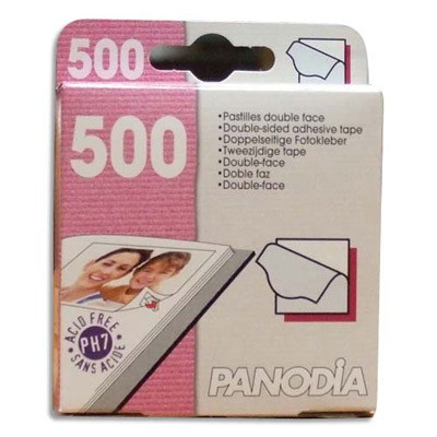 Boite de 500 coins photo adhesifs Panodia - 10 x 10 mm