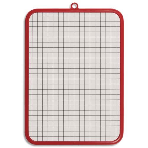 ardoise face blanche et face quadrillee 10x10cm
