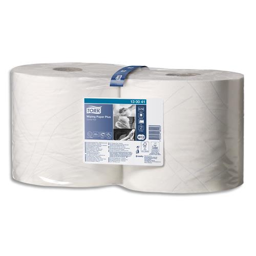 Bobine d essuyage Tork Advances 420 blanche - 750 formats predecoupes - 23,5 x 34 cm - lot de 2 bobines