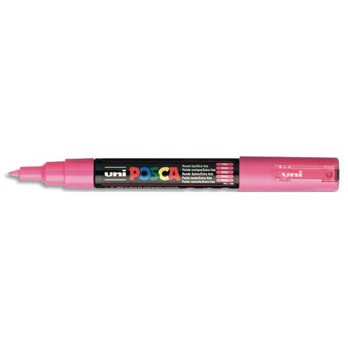 Marqueur peinture a eau Uniball - encre a pigmentation - rose - pointe extra fine Posca PC1MC/RE