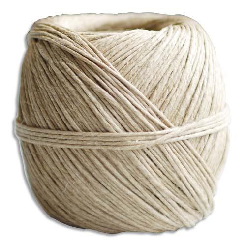 Pelotte de 83 m de ficelle ecrue 25/3 en chanvre ecrue