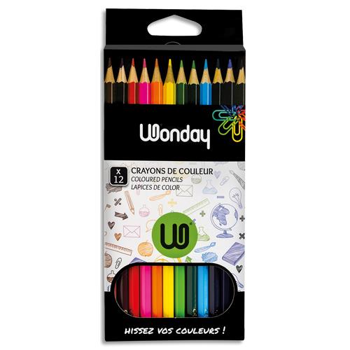 Pochette de 12 crayons de couleur JPC - coloris assortis