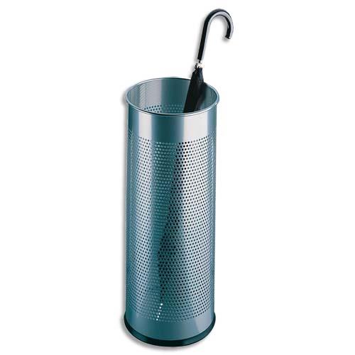 Porte-parapluie tole perforee gris metal