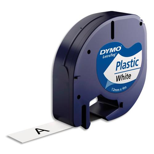 Dymo LT - Ruban plastique - noir/blanc - 12 mm x 4 m