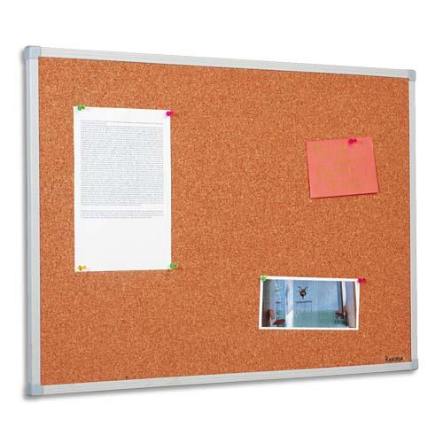 Tableau d affichage en liege Planorga - cadre PVC - 90 x 120 cm