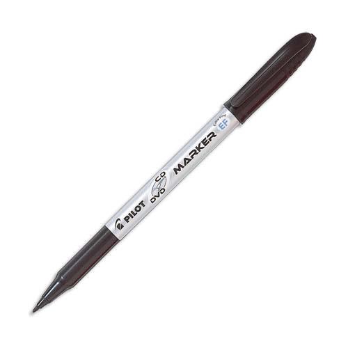Marqueur permanent Pilot - special pour ecriture sur CD - encre noire pointe moyenne ogive