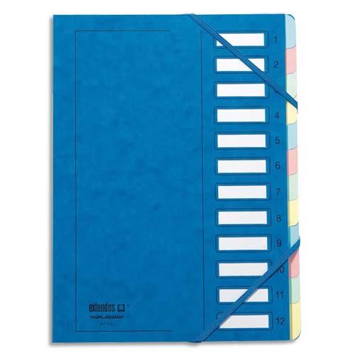 Trieur Emey Junior Clip - Clips de serrage - 12 compartiments (3712 Clip) - 24 x 32cm - bleu