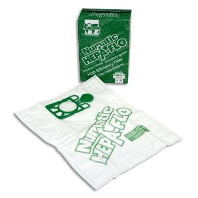 Lot de 10 sacs HEPAFLO Numatic 15L pour aspirateurs CT370 et EAUPRO