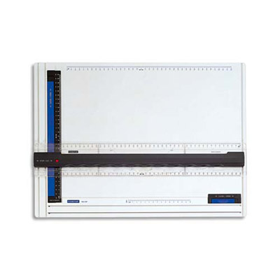 Planche a dessin en plastique anti-choc avec regle ergonomique FIxmatic - format A3