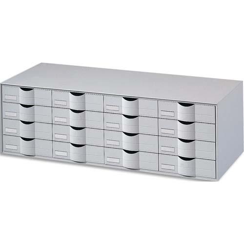 Bloc classeur 16 tiroirs Fastpaperflow - gris