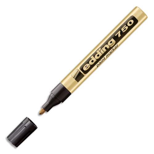 Marqueur Edding - peinture encre permanente or pour toutes surfaces - pointe moyenne