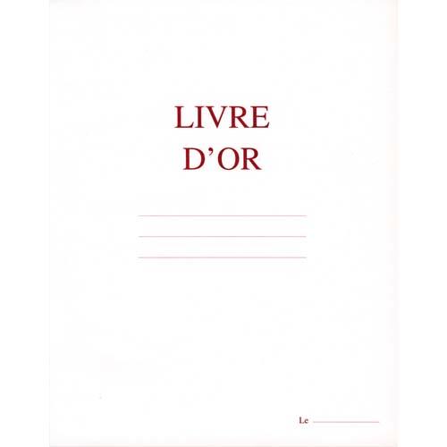 Livre d Or - format 21x29,7cm - 148 pages - couverture aspect cuir coloris blanc