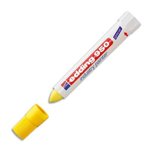 Marqueur industriel Edding pate coloree et encre permanente jaune...