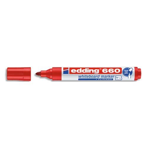 Marqueur Edding 660E - effacable a sec - pointe ogive - rouge