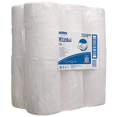 Essuie tout Kimberly Wypall L10 - lot de 12 mini bobines polyvalente a devidage central