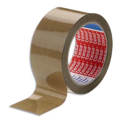 Adhesif d emballage Tesa - polypro - 100 m x 50 mm - havane - 46 microns 