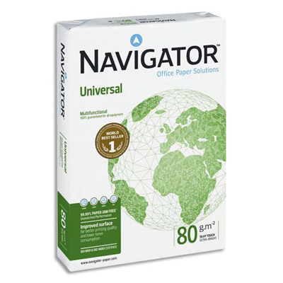 Papier extra blanc Navigator Universal - 80 g - A4 - ramette de 500 feuilles