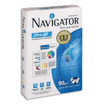 Papier extra-blanc Navigator Inkjet - 90 g - A4 - ramette de 500 feuilles