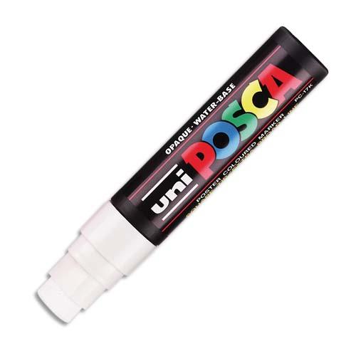Marqueur peinture Uni Posca blanc - pointe exrtra large - blanc - PC17K B