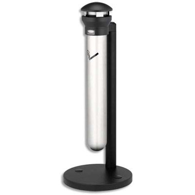 Cendrier sur pied inox-metal noir Infinity - 100 x 40 cm