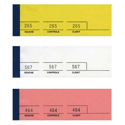 Bloc de tickets passe-partout Elve - rose - 100 feuillets - 5 x 15 cm