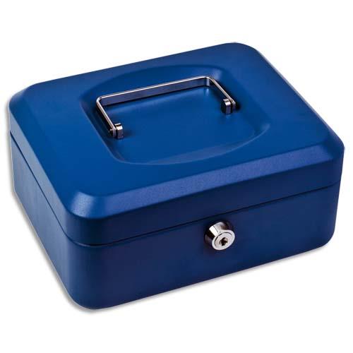 Caisse a monnaie econoique en tole d acier 10/10e - bleu - 30 x 10,1 x 21,7 cm