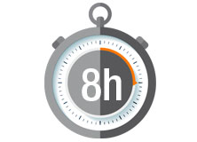 Usage important : < 8h