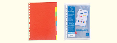 Intercalaires / pochettes perfores