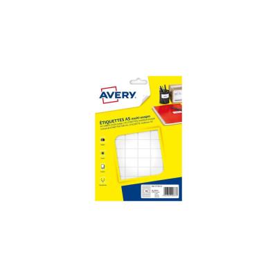 Etiquettes multi-usages Avery - ETE072 - 16 x 22 mm - 16 planches A5 - blanches - paquet de 1152