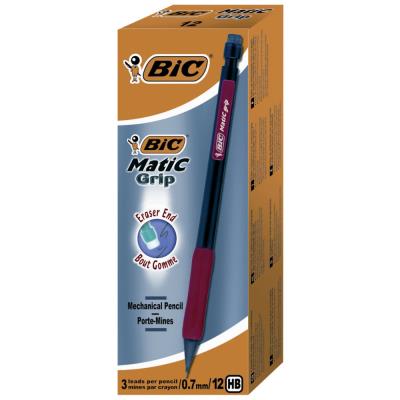 Porte-mines BIC Matic Grip -pointe moyenne 0,7 mm HB - corps noir