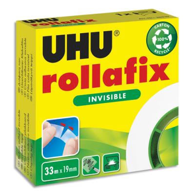 Recharge rouleau adhésif Uhu Rollafix invisible 33m x 19mm