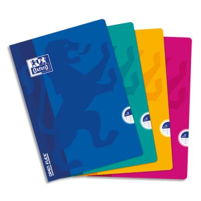 Cahier Oxford OPEN FLEX reliure piqûre - 21x29,7cm - 48 pages 90g - réglure seyès - Couverture polyp